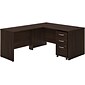 Bush Business Furniture Studio C 60"W L Shaped Desk with Mobile File Cabinet and Return, Black Walnut (STC008BWSU)