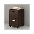 Bush Business Furniture Studio C 2-Drawer Mobile Vertical File Cabinet, Letter/Legal Size, Lockable,