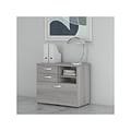 Bush Business Furniture Studio C Office Storage Cabinet with Drawers and Shelves, Platinum Gray (SCF
