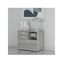 Bush Business Furniture Studio C Office Storage Cabinet with Drawers and Shelves, Platinum Gray (SCF