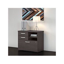 Bush Business Furniture Studio C Office Storage Cabinet with Drawers and Shelves, Storm Gray (SCF130