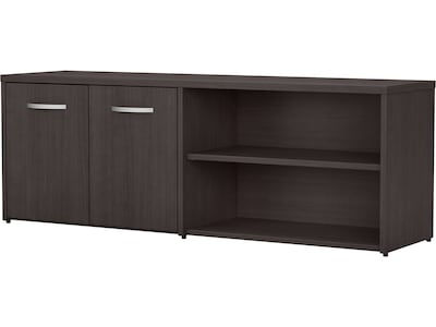 Bush Business Furniture Studio C Low Storage Cabinet with Doors and Shelves, Storm Gray (SCS160SG)