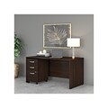 Bush Business Furniture Studio C 60W Office Desk with Mobile File Cabinet, Black Walnut (STC014BWSU