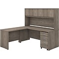 Bush Business Furniture Studio C 72W L Shaped Desk with Hutch, Mobile File Cabinet and Return, Mode