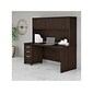 Bush Business Furniture Studio C 72"W Office Desk with Hutch and Mobile File Cabinet, Black Walnut (STC011BWSU)