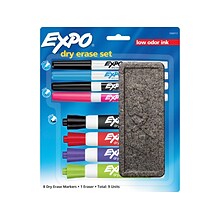 Expo Dry Erase Markers, Assorted Tips, Assorted Colors, 8/Pack(1930717)