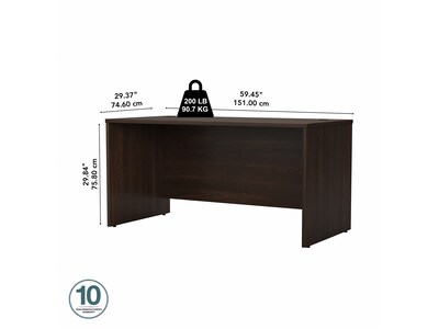 Bush Business Furniture Studio C 60"W Office Desk, Black Walnut (SCD260BW)