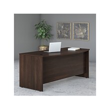 Bush Business Furniture Studio C 72W Bow Front Desk, Black Walnut (SCD172BW)