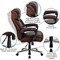 Flash Furniture Hercules Series Ergonomic LeatherSoft Swivel Big & Tall Executive Office Chair, Brown (GO2223BN)