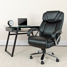 Flash Furniture HERCULES Series Ergonomic LeatherSoft Swivel Big & Tall Executive Office Chair, Blac