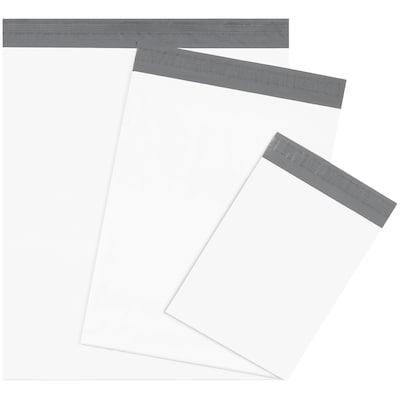 Partners Brand Expansion Poly Mailers, 26" x 28" x 5", White, 100/Case (EPM26285)