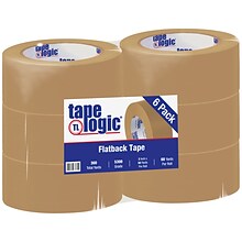 Tape Logic® #5300 Flatback Tape, 2 x 60 yds., Kraft, 6/Case