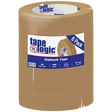 Tape Logic® #5300 Flatback Tape, 1 x 60 yds., Kraft, 6/Case