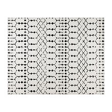 Flash Furniture Beth Collection Polyester 119 x 96 Rectangular Machine Made Rug, Ivory/Black (RCCR