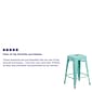 Flash Furniture Colorful Restaurant Counter Height Stool, Mint Green (ETBT350324MINT)