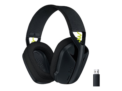 Logitech G435 LIGHTSPEED Bluetooth Over-the-Ear Gaming Headset, Black (981-001049)