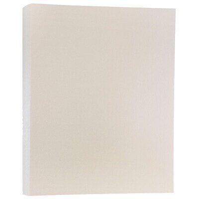 JAM Paper Metallic Colored 8.5 x 11 Copy Paper, 32 lbs., Opal Ivory Stardream, 25 Sheets/Pack (173