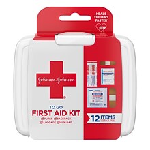 Johnson & Johnson First Aid to Go, 12 Pieces (564624)