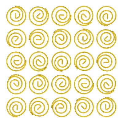 JAM Paper Colored Circular Paper Clips, Round Paperclips, Yellow, 2 Packs of 50 (2187140B)