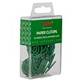 JAM Paper Circular Small Paper Clips, Green, 50/Pack (2187135)