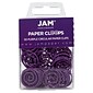 JAM Paper Circular Small Paper Clips, Purple, 50/Pack (2187137)