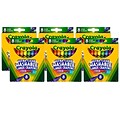 Crayola Ultra-Clean Washable Large Size Crayons, Assorted Colors, 8/Box, 6 Boxes (BIN3280-6)