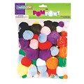 Creativity Street Pom Pons, Bright Hues, Assorted Sizes, 100 Pieces/Pack, 3 Packs (CK-811201-3)