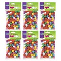 Pacon Creativity Street 1/2 Glitter Pom Pons, Assorted Colors, 80/Pack, 6 Packs (CK-811601-6)