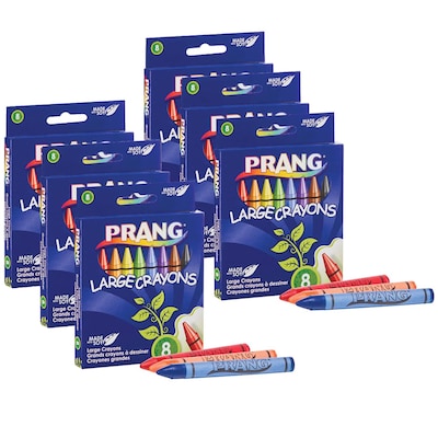 Prang Soybean Crayons, 8 Colors/Pack, 6 Packs (DIX00900-6)