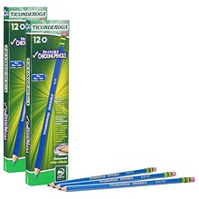 Ticonderoga Erasable Checking Pencils, Blue, 12/Bundle, 2 Bundles (DIX14209-2)
