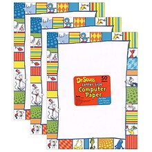 Eureka Dr. Seuss Shapes Computer Paper, 50 Sheets/Pack, 3 Packs (EU-812118-3)