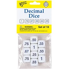 Koplow Games Decimal Dice Set, 10 Per Pack, 3 Packs (KOP12088-3)