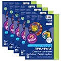 Pacon Tru-Ray 9 x 12 Construction Paper, Brilliant Lime, 50 Sheets/Pack, 5 Packs (PAC103423-5)