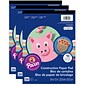 Pacon Art Street 9" x 12"Lightweight Construction Paper Pad, Assorted Colors, 200 Sheets/Pack, 3 Packs (PAC6590-3)