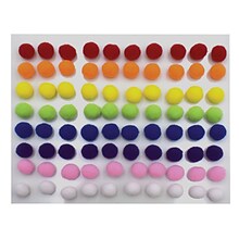 Pacon Creativity Street Peel n Stick Pom Pons, Assorted Colors, 240/Pack (PACAC813001)