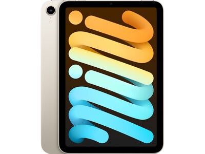 Apple iPad mini 8.3 Tablet, 6th Gen, 256GB, Wi-Fi + Cellular, Starlight (MK8H3LL/A)