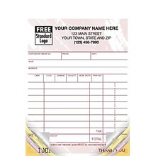 Custom Multi-Purpose Register Form, Colors Design, Small Format, 2 Parts, 1 Color Printing, 4 x 6,