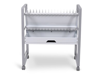 Luxor 16-Unit Open Charging Cart, White/Gray Steel (LOTM16)