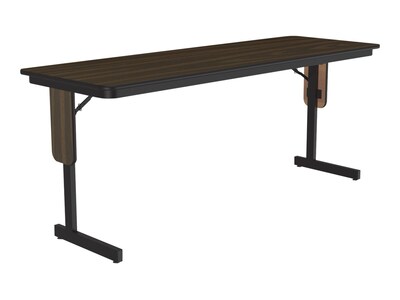 Correll Folding Table, 72 x 24, Black/Walnut (SP2472TF-01)