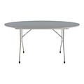 Correll Folding Table, 62 Dia., Gray (CF60TF-15)