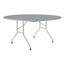 Correll Folding Table, 62 Dia., Gray (CF60TF-15)