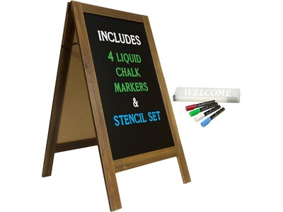 Excello Global Products A-Frame Chalkboard, Rustic, 40 x 22 (GPP-0001)