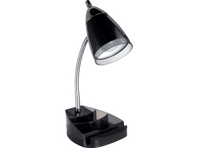 V-Light LED Organizer Desk Lamp, 16" Black/Chrome (SVCA2148104B)