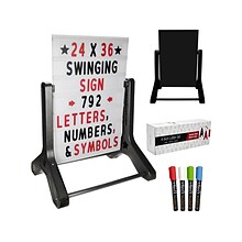 Excello Global Products Business Front Advertisement Black Sidewalk Sign, 36 x 24 (EGP-HD-0086-OS)