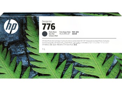 HP 776 Black Matte Standard Yield Ink Cartridge (1XB12A)