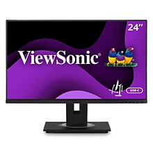 ViewSonic Ergonomic VG2455 24 LED Monitor, Black
