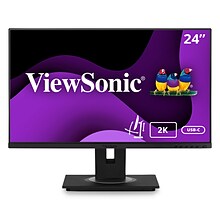 ViewSonic 24 1440p IPS LED Ergonomic Monitor, Black (VG2455-2K)