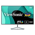 ViewSonic 32 Widescreen IPS LED Monitor, Black (VX3276-2K-mhd)
