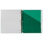JAM Paper Plastic Binder Pockets, 3-Hole Punched, Green, 6/Pack (226339297)