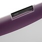 JAM PAPER Plastic Report Covers with Swing Lock Clip, 9" x 12", Purple/Clear, 20/Pack (SL249PUB)